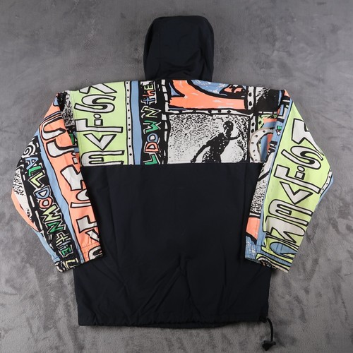 Vintage 80s Quicksilver Anorak Pullover Jacket Neon Geometric Size XL - Picture 18 of 24