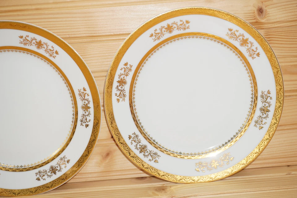Philippe Deshoulieres Orsay White (2) Salad Plates, 8 5/8"  (S4) - Image 3 of 4