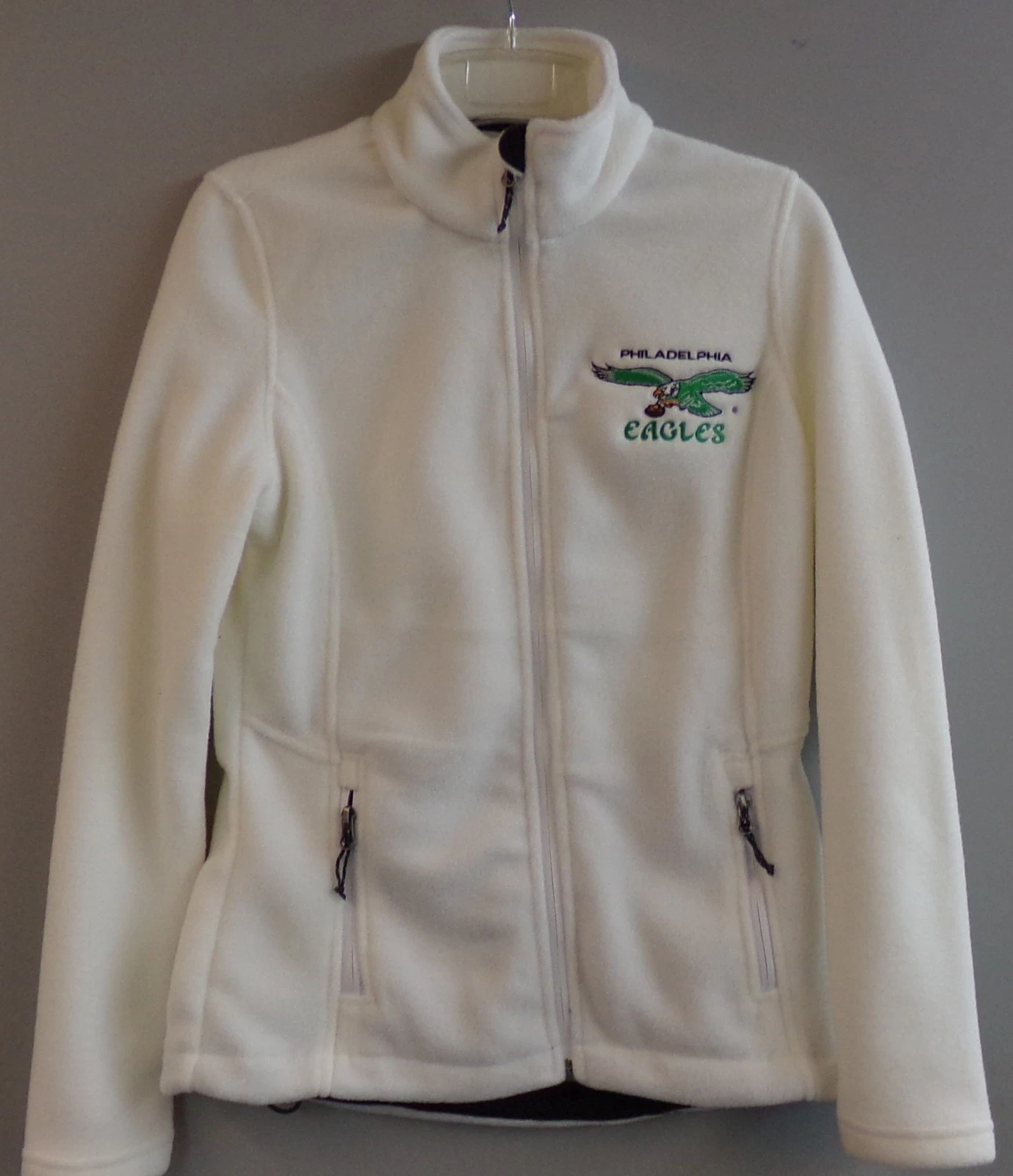 Philadelphia Eagles Vintage Logo Ladies Embroidered Fleece Jacket XS-4XL New