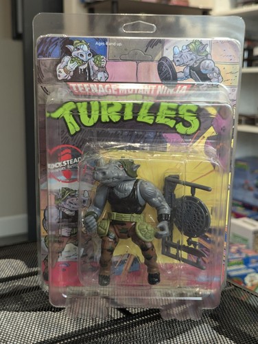 TMNT Ninja Turtles Rocksteady 1990 UNPUNCHED Playm...