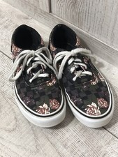 Vans Classic Tied Floral White DarkCasual Classic Shoes Sneakers Girls Size 2.5Y
