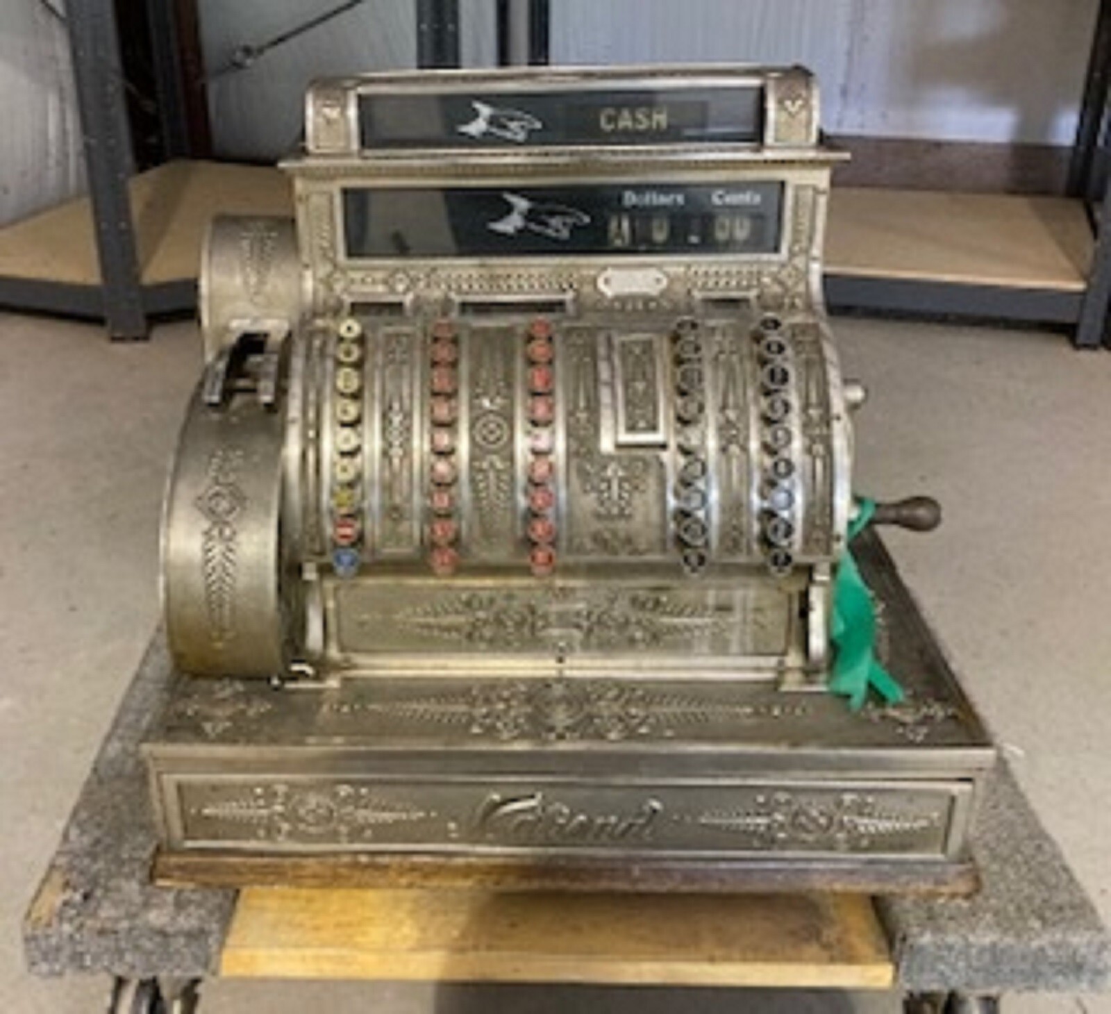 Antique Brass National Cash Register Model 452 eBay