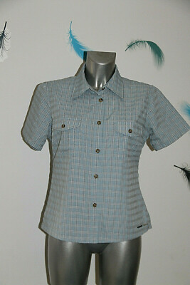 Pretty Fitted Checkered Shirt Women EIDER Size 42 FR Excellent Condition