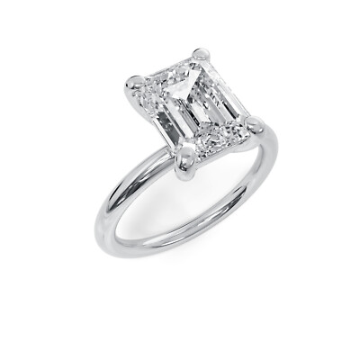 Diamond Engagement Ring VVS2 F 4 Ctw Lab Created 14k White Gold IGI Best Price