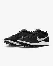 NEW Nike Men’s Zoom Rival Track & Field Distance Spikes DC8725-001 Black Silver