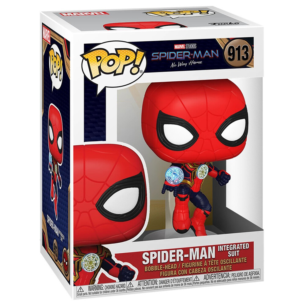 Funko Pop! Traje Integrado Marvel Spider-Man Vinilo Bobble-Head Figura 913