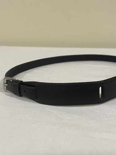 Dover Saddlery Black Leather Stitch Belt Jodhpur Garter Strap Size M Kids 28” - Picture 4 of 10