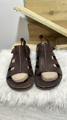 KEEN Alman Dark Brown Leather Buckle Strap Sandals 1010315  display picture 2