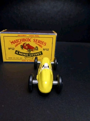 Matchbox #52A Maserati 4CLT Racer 1958 gelb #5 in original E5 Box - Bild 7 von 17