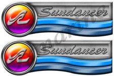 Sea Ray Sundancer Vinyl Decal Boat Stickers, Set of 2, 10