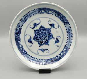 Antique 18th Century Chinese Blue and White Plate