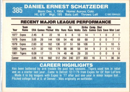 1982 Donruss Semi-Star & Commons #300-399 Well Centered, Sharp Corners !!! - Picture 142 of 166