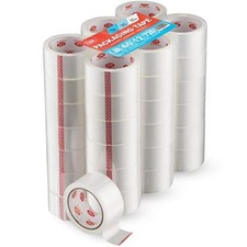 Clear Packing Tape Refill Rolls Bulk 36 Pack of 60 Yards Per Roll
