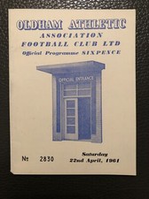 22.4.1961. Oldham Athletic v Wrexham (Div 4).