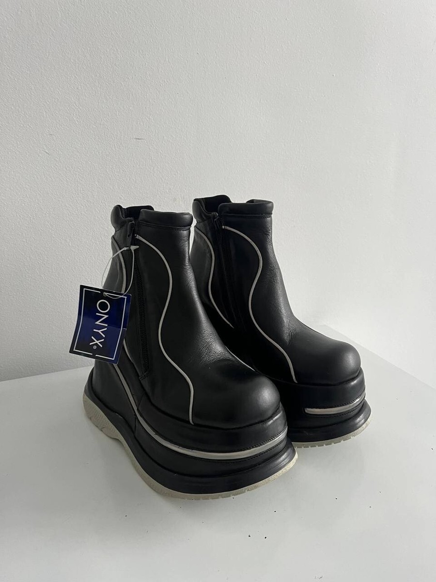 Vintage ONYX Chunky Y2K Deadstock Rave Platform Boots Size 38 | eBay