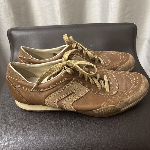 GEOX RESPIRA Hombre Cuero Marrón Tenis Deportivos Estilo U6172D Talla 43.5 - Imagen 2 de 10