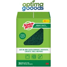 Scotch-Brite Heavy Duty Industrial Scour Pads - 20 Count Pack - Commercial Clean
