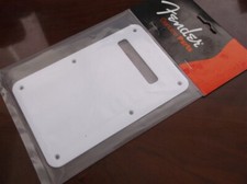 NEW - Genuine Fender Backplate For Strat, Single Slot, 1-PLY WHITE, 004-0824-049
