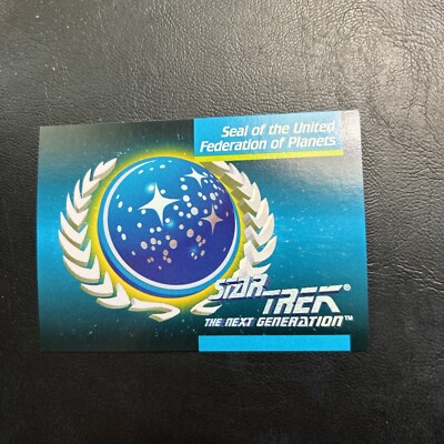 Jb101d Star Trek The Next Generation 1992 #077 United Federation Of Planets Seal