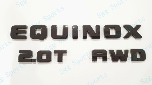Gloss Black Rear Equinox AWD 2.0T Letter Emblem OVERLAY 2018+ Chevrolet Equinox - Bild 2 von 8