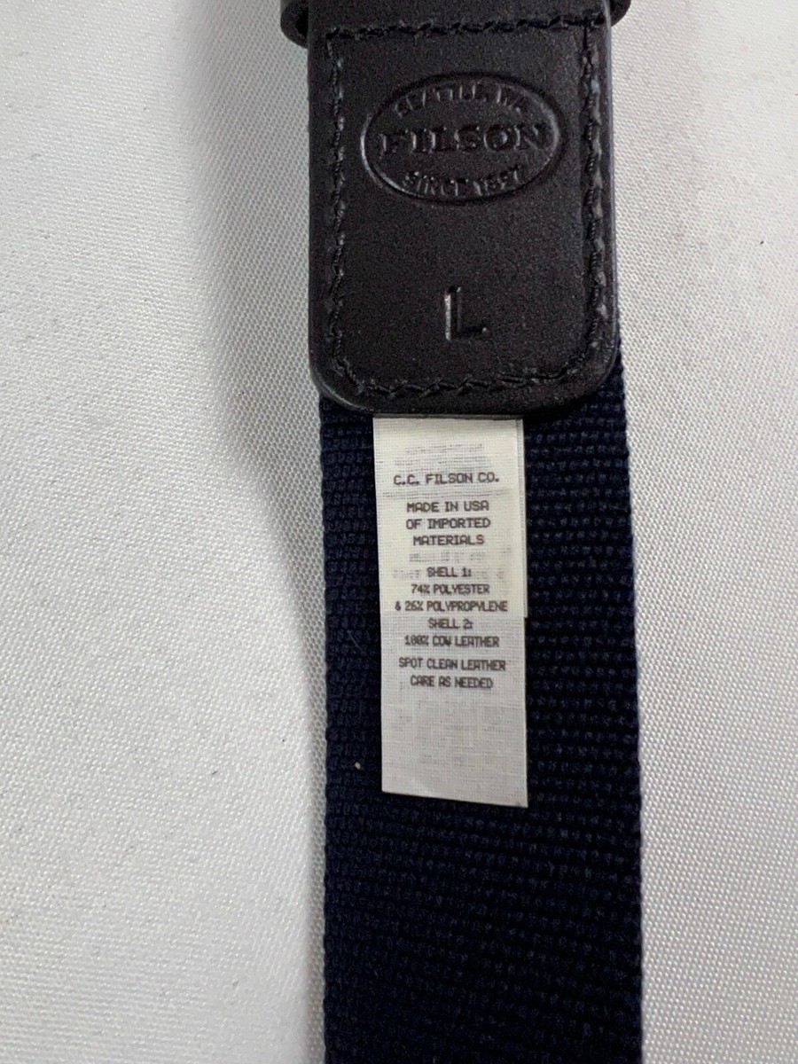 FILSON CANVAS BELT L NAVY NWT | eBay