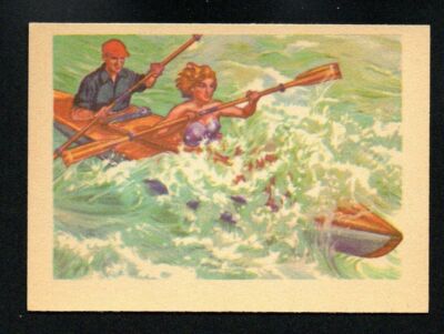 RAFTING THE THOUSAND THRILL SPORT 1956 ADVENTURE GUM #12  EXMT/NRMT NICE CORNERS