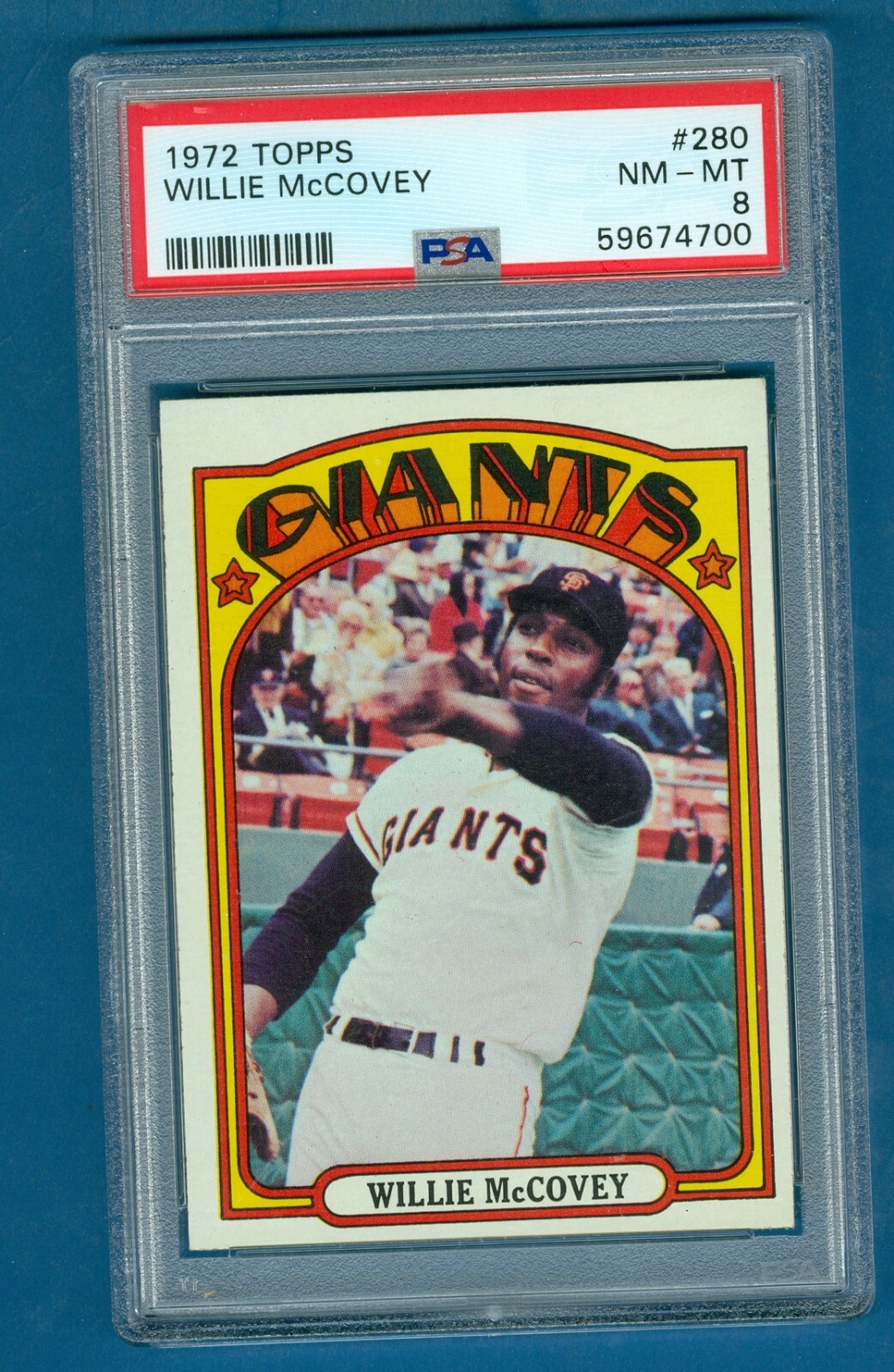 1972 Topps Baseball #280 Willie McCovey Giants PSA 8 NM-MT