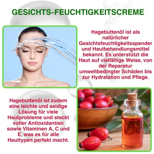 Hagebuttenöl Hagebuttensamenöl Wildrosenöl Gesicht Haar Kaltgepresst rein Vegan - Bild 4 von 13