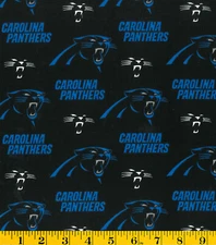 NFL CAROLINA PANTHERS  100% COTTON FABRIC  BY THE  1/4 YARD