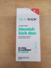 SkinKick 2-Step Blemish Kick Duo Exfoliant Face Wash Blemish Lotion 30 DaySupply