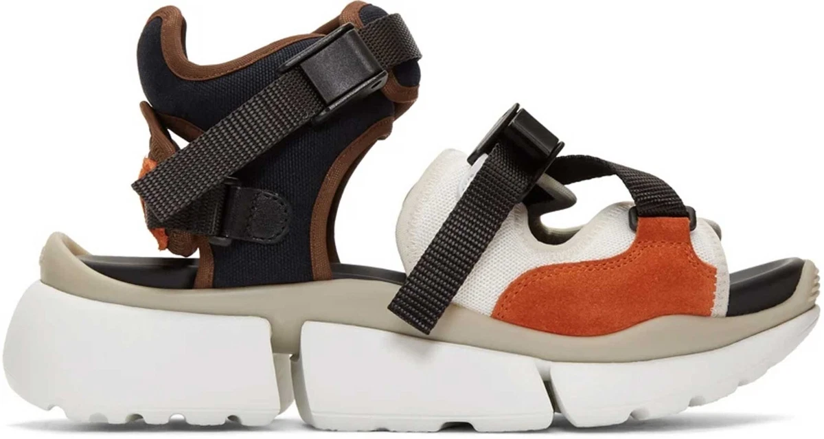 Chloe Sonnie Sandals Sport Sneakers Shoes Brown White Shoes 37