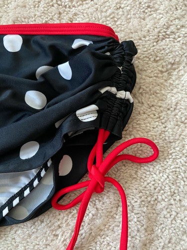 Ibiza set 2 pezzi costume da bagno nero bianco a pois top e fondo - Foto 5 di 9