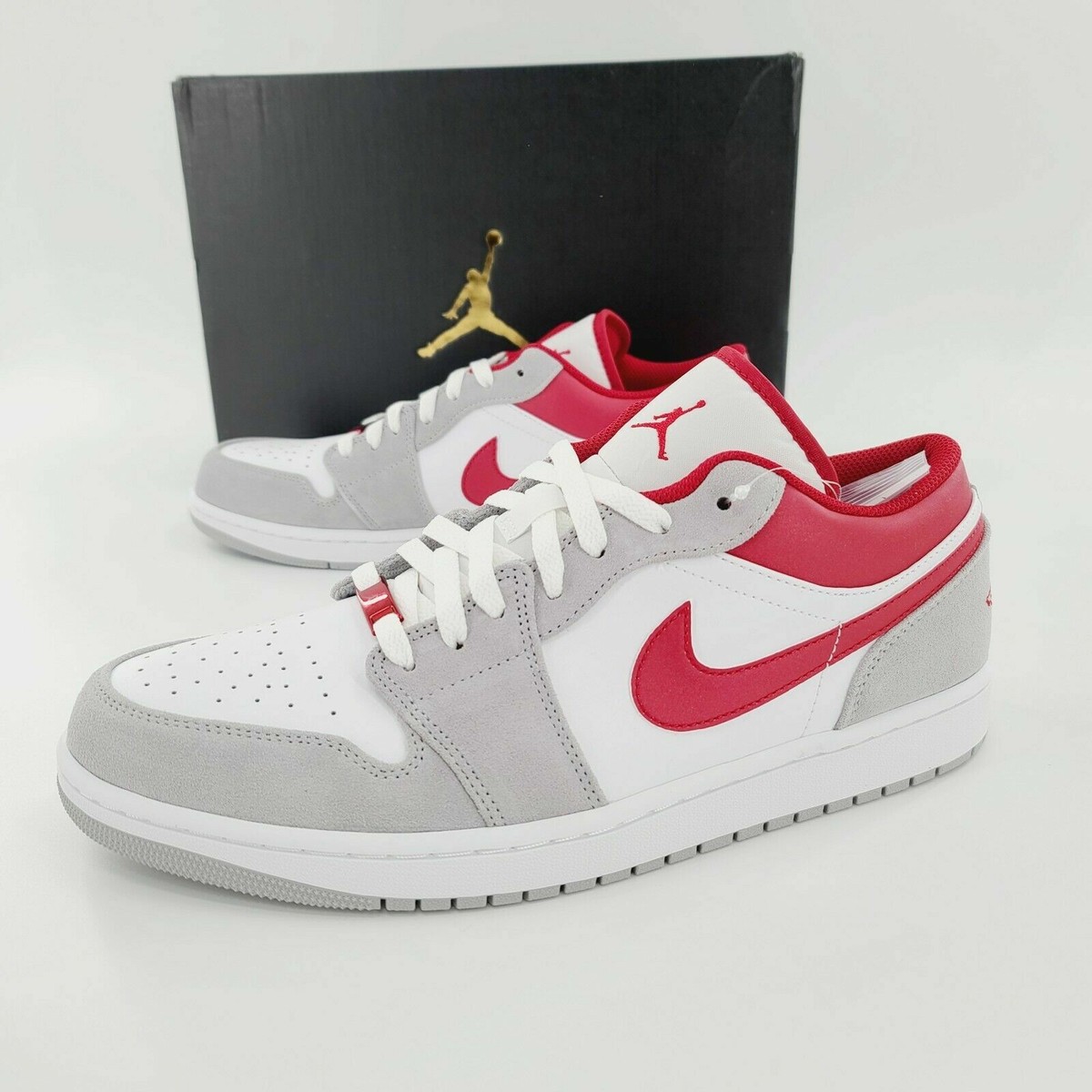 Size 8 - Air Jordan 1 SE Low Light Smoke Grey Gym Red for Size 8 - Air Jordan 1 SE Low Light Smoke Grey Gym Red for