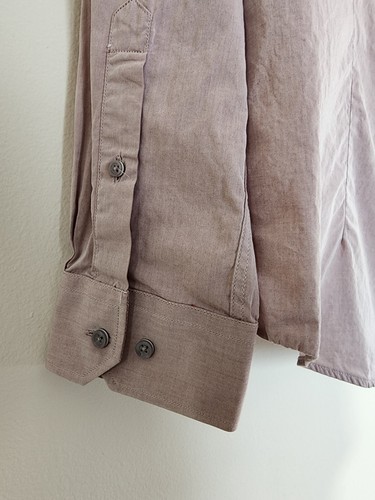Camisa Talla Grande 16 34-35 Abotonada Colección Informe Púrpura Para Hombre Informal - Imagen 5 de 9