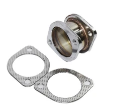 Catback Exhaust Muffler Pipe Extension Steel Adapter 3" 2 Bolt Flange+2xGaskets
