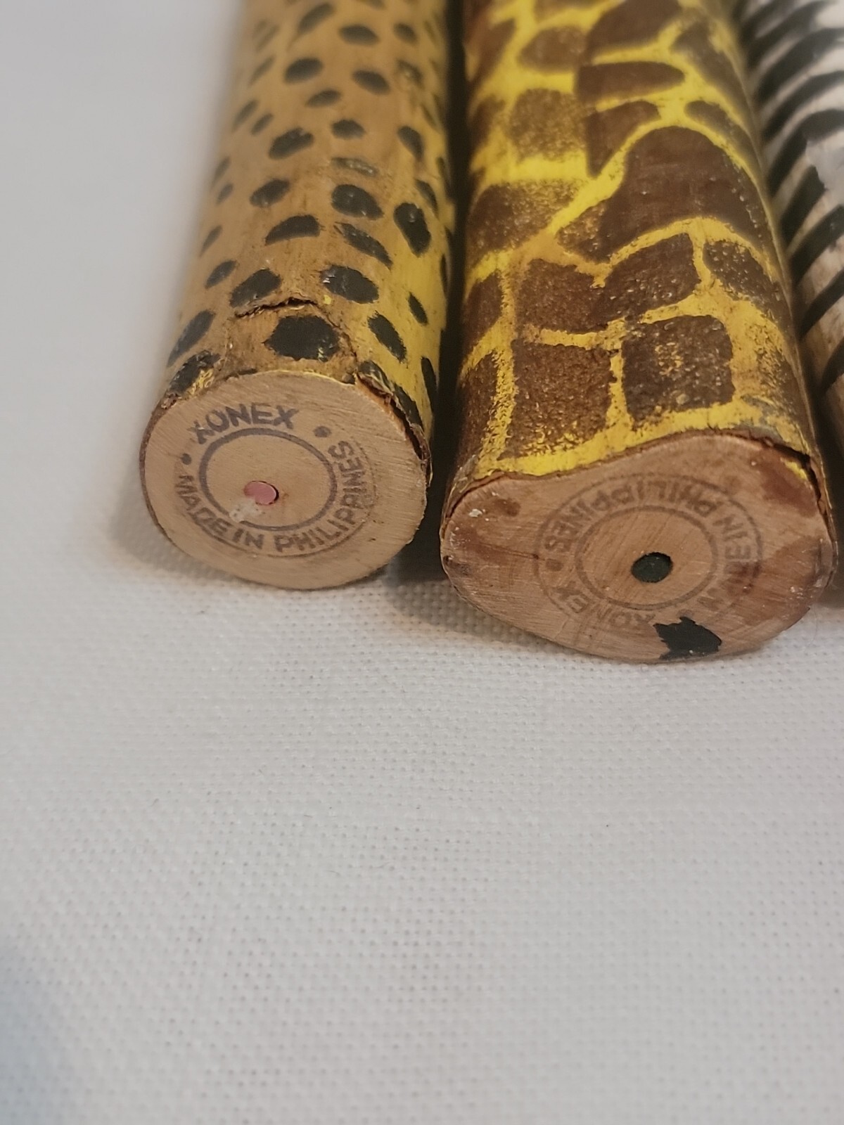 Xonex Wooden Thick Colored Pencils Art Animal Print Design Kids Drawing