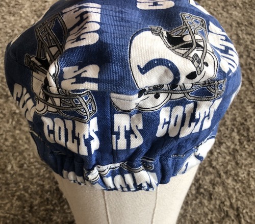 VINTAGE INDIANAPOLIS COLTS WELDER PAINTER CAP Blue Short Bill - Picture 6 of 8