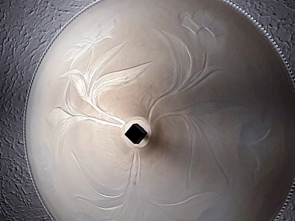 RARE 1930's ART DECO NOUVEAU FROSTED GLASS TULIP Ceiling Light SHADE CENTER HOLE - Image 3 of 4