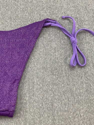 Zaful Sparkle String Bikini Tankini Swimsuit Bottoms Women S Purple Reversable - Picture 6 of 13