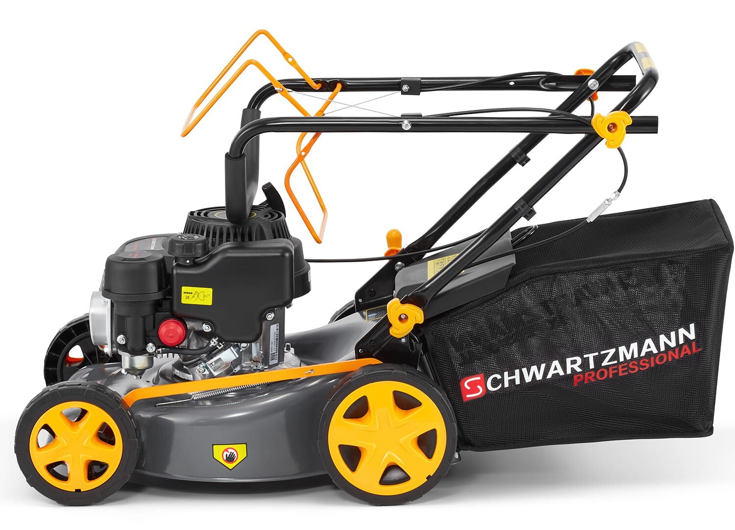 Rasenmäher Benzin mit Antrieb 3.5 PS Motormäher Mulchen Mäher