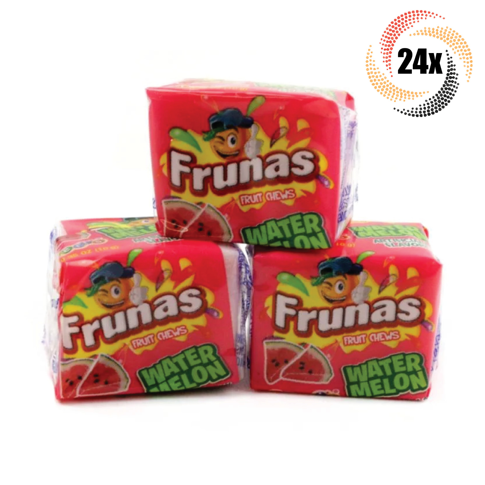 24 упаковки фруктовых жевательных резинок Frunas Strawberry | по 4 жевательных резинки в упаковке | Быстрая доставка