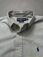 Ralph Lauren Men's Plaid Button-Down Shirt Classic Fit Size 16 1/2 34/35