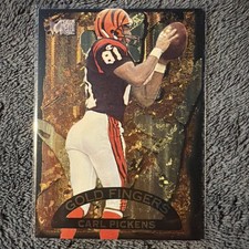 1996 Fleer Metal #5 Carl Pickens Goldfingers Cincinnati Bengals