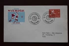 1958 Sweden Football World Cup cover France v Paraguay Soccer Match Postmark FDC