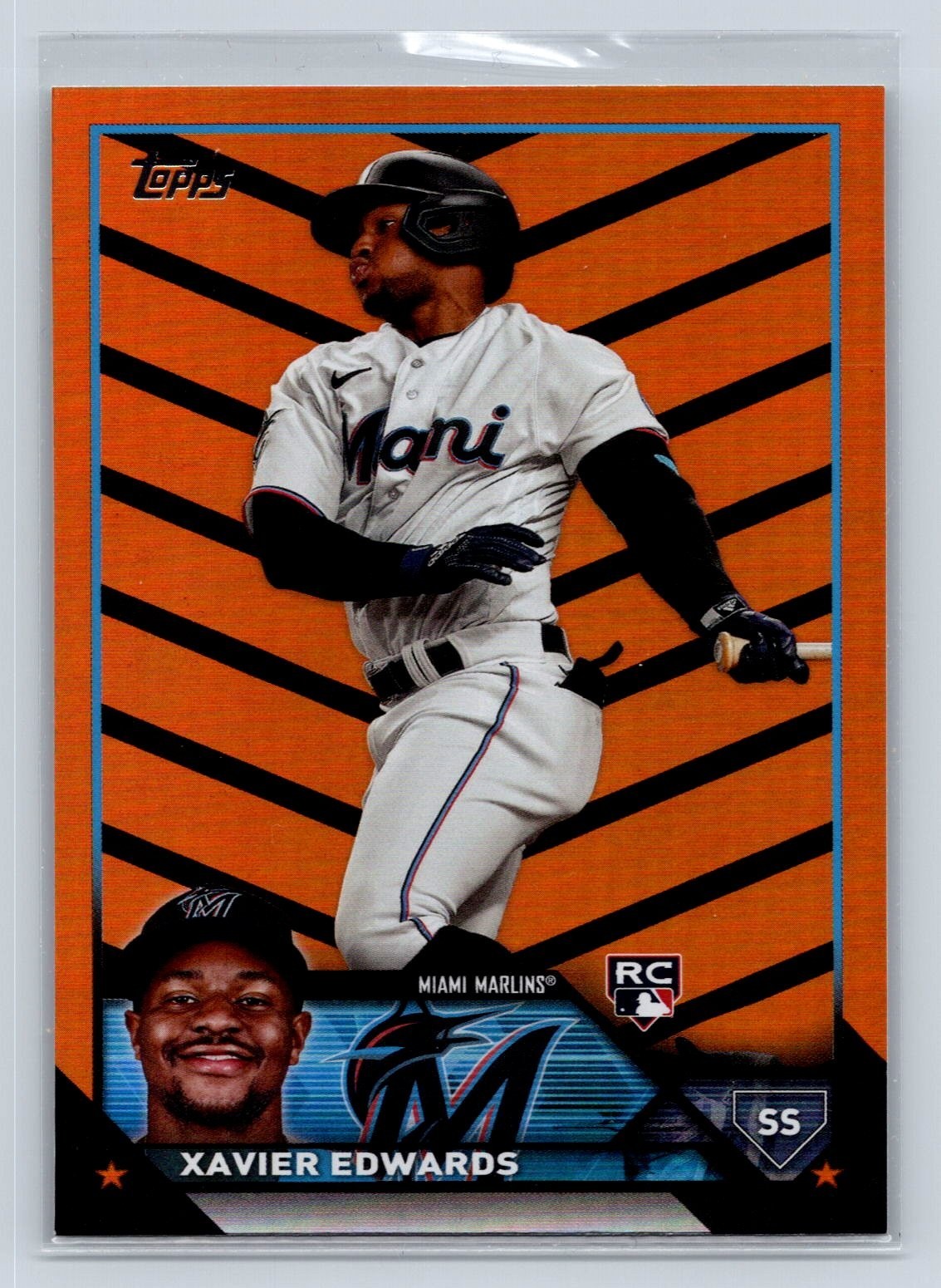 2023 Topps Update Xavier Edwards Orange Black Foil Rookie US296