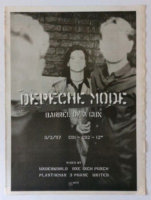 DEPECHE MODE - Barrel Of A Gun - Original A3 Poster Size Music Advert From 1997