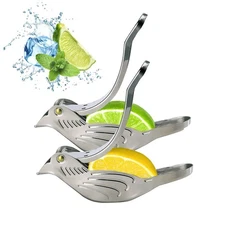 Elegant Bird-Shaped Stainless Steel Manual Lemon and Lime Juicer, Portable Ci...