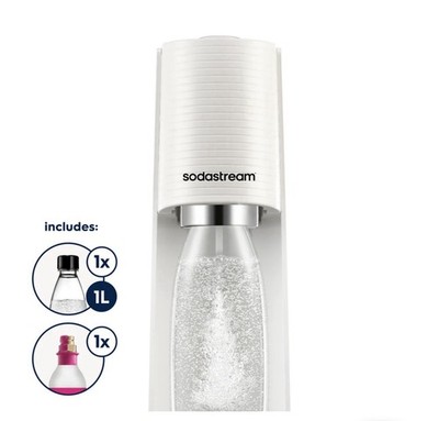 Sodastream TERRA  Sparkling Water Maker White With Cylinder And Bottle 28oz