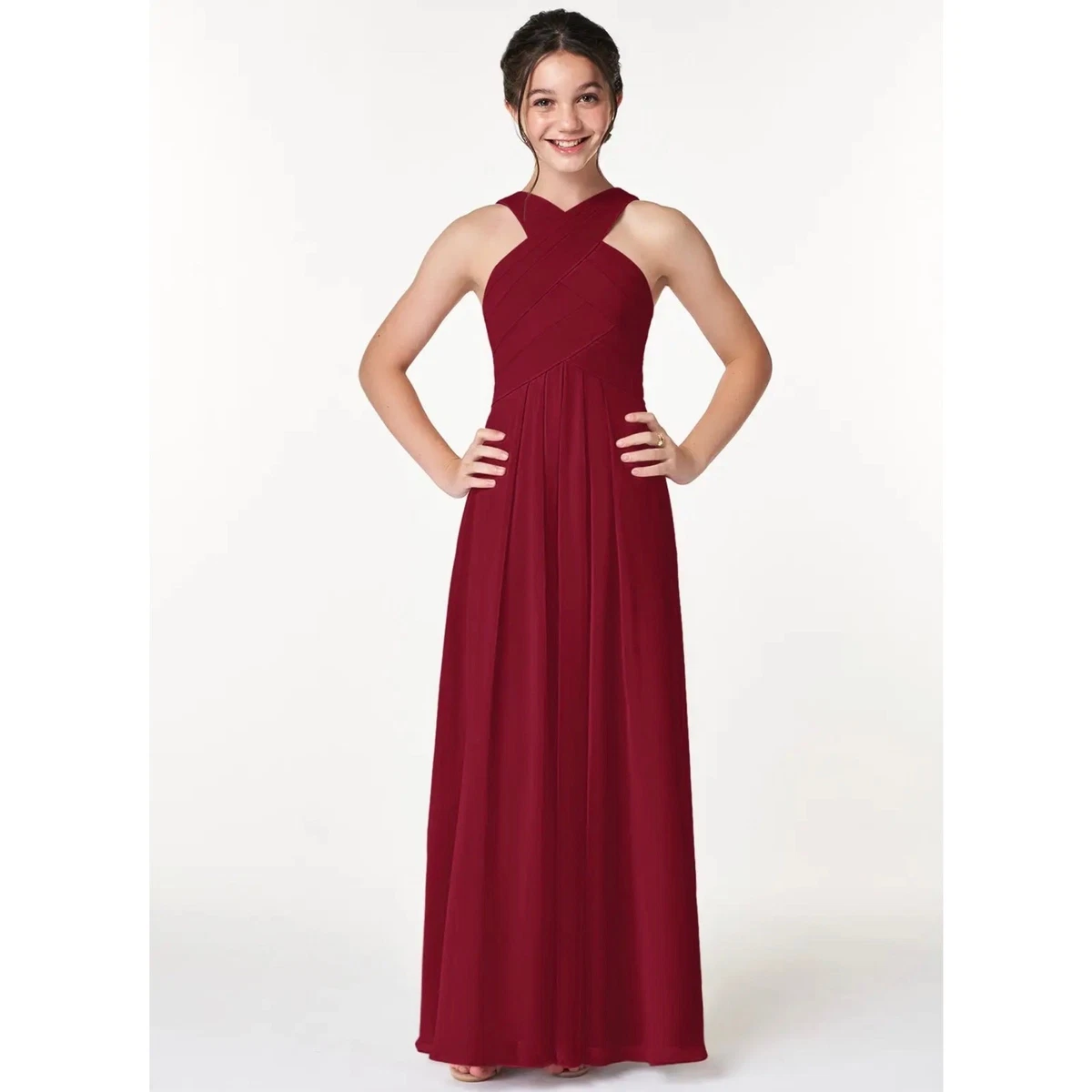 junior bridesmaid dresses ebay Red Junior Bridesmaid Dresses,Vintage Junior Party Dress,Long Junior Party Dress,JB00024, J8 / Red