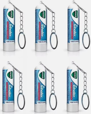 6x Vicks Inhaler for Nasal Congestion Cold Blocked Nose Fast Relief, Free Ship